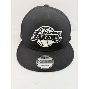 New Era Los Angeles Lakers 9FIFTY Snapback Hat Black White NBA Basketball